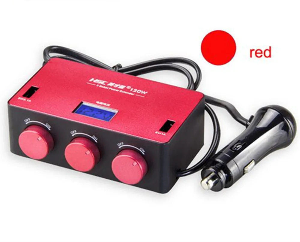 Розетка для автомобильного прикуривателя зарядное устройство 12 В/24 В 3 полосный