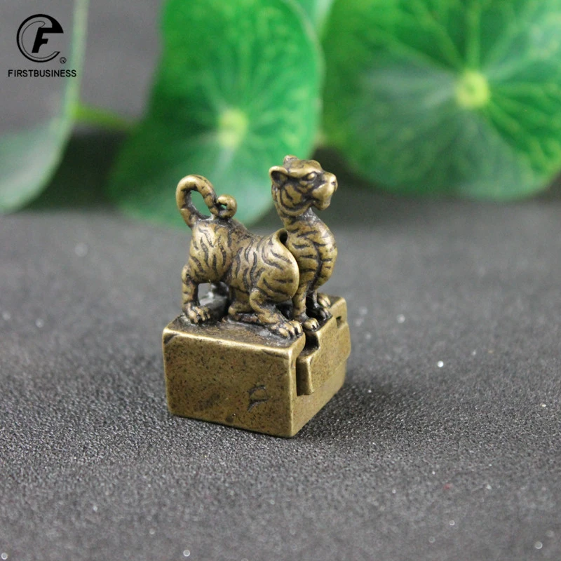 Copper Tiger Seal Ornament Lucky Feng Shui Decorations Crafts Bronze Animal  Miniature Figurine Home Office Decor Accessories|Statues & Sculptures| -  AliExpress