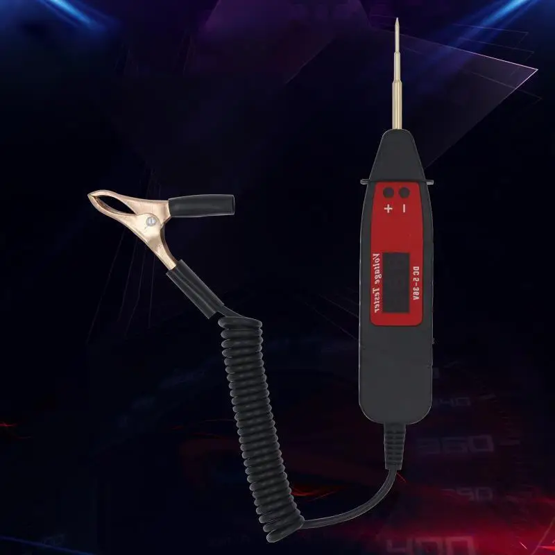 TiOODRE Car Digital LCD Electric Voltage Test Pen Professional Automotive Tester Pencil With LED Light Detector Repair Tool
