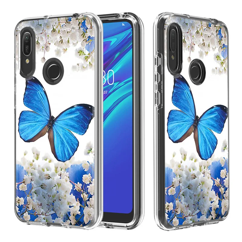 Butterfly Armor Case For Huawei Y6 Prime Y9 2019 Clear TPU Bumper Cover Y5 Pro Shockproof | Мобильные телефоны и