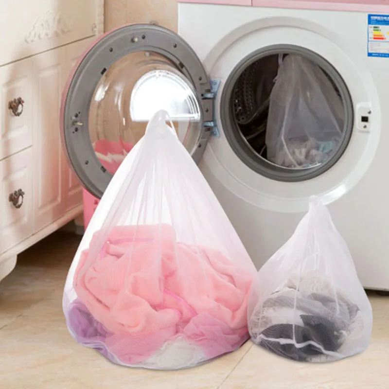 

Laundry Net Bag Drawstring Closure Washing Machine Aid Mesh Bags for Shirts Bra Lingerie Underwear DEC889