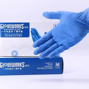 

100pcs Disposable Nitrile Gloves Protective Gloves Finger Textured