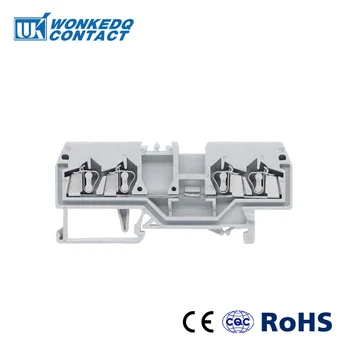 

10Pcs 280-833 Connector DIN Mount Spring Cage Connection Terminal Blocks 4 Conductor through