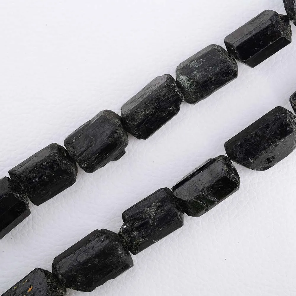 13x20-16x23mm natural Black Tourmaline Rough beads 16''