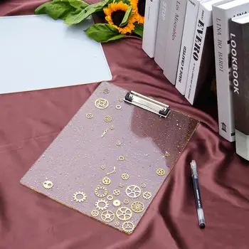 

2PCS File Folder Silicone Molds Clipboard File Folder Molds with Metal Accessory