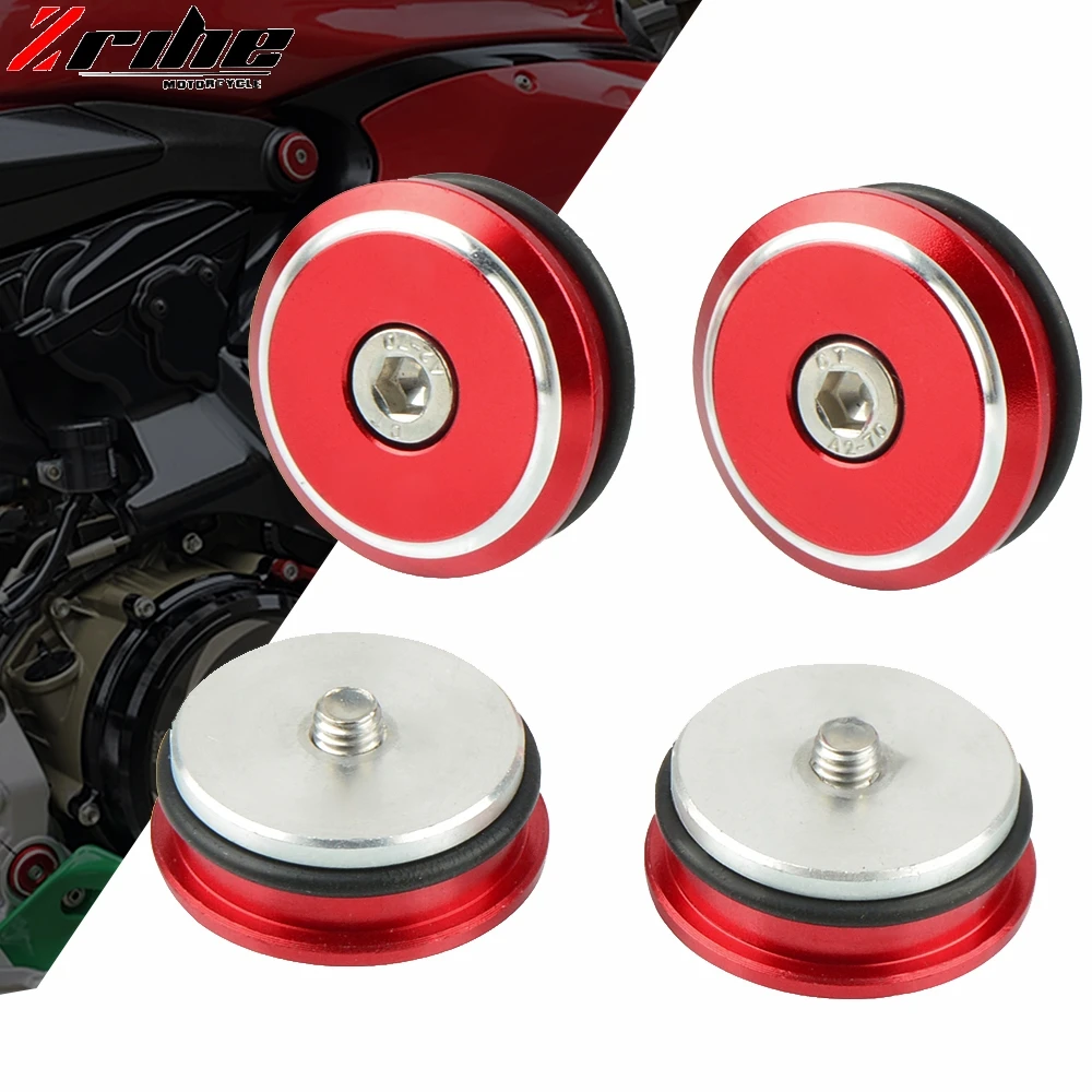 

Motorcycle CNC Aluminum Frame Hole Caps Cover Fairing Guard For Ducati 899 959 1199 1199S 1299 1299S Panigale V4 S Accessories