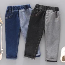 Джинсовые брюки для мальчиков г. Весенне-осенние новые стильные детские джинсы модные детские штаны в Корейском стиле