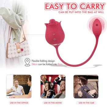 Rose Vibrator Vagina Sucking Vibrators Intimate Good Nipple Sucker Oral Licking Clitoris Stimulation Powerful Sex Toys for Wom 4