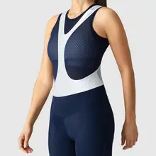 Женский темно-синий pro нагрудник для езды шорты Легкий нагрудник 40D лайкра с Itlay высокой плотности Pad для 5-6 часов езды нагрудник для езды шорты