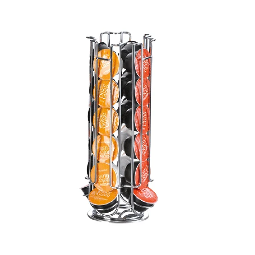 Silver 24pcs Кофейная капсула, держатель для хранения, ящик для хранения, для dolcegusto/Nespresso, аксессуары для кофе, подставка для хранения, органайзер, набор для кафе - Цвет: Silver 24pcs