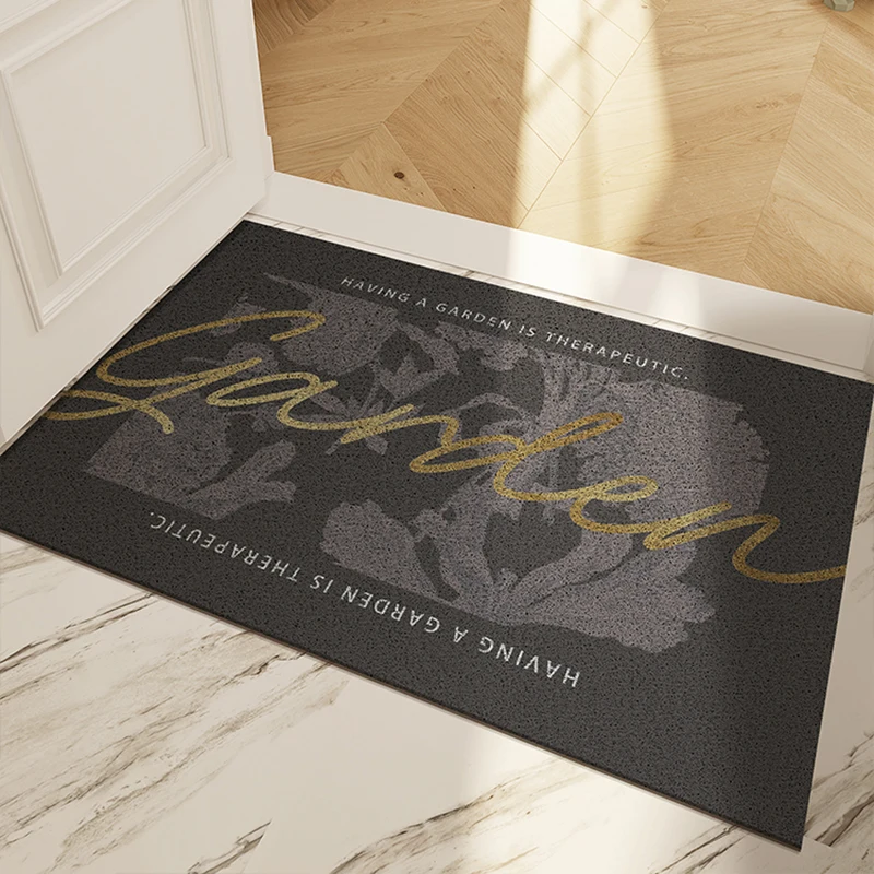 

Ins Style Home Front Door Mat Kitchen Bedroom Bathroom Living Room Carpet PVC Anti-slip Silk Loop Mat Custom Entrance Door Mat