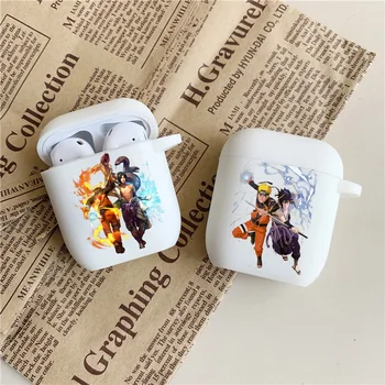 

Cute Sasuke Kakashi Soft Off White Cover For Apple airpods 2 Cases Wireless Earphone Accessories Case Japan Anime Naruto