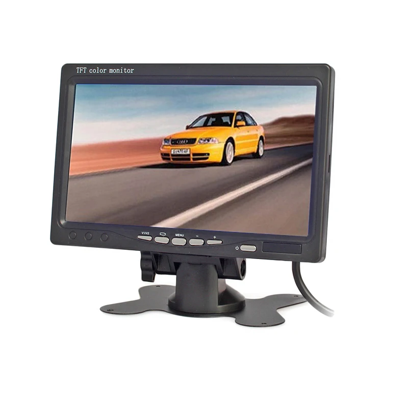 HD " дюймовый цветной TFT lcd автомобильный монитор заднего вида CCTV монитор дисплей с 2 каналами видео вход для DVD VCD камера заднего вида