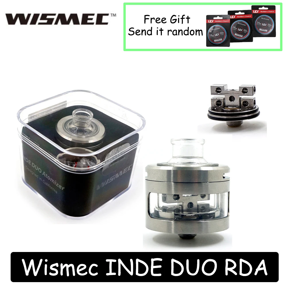 Wismec INDE DUO обслуживаемый атомайзер RDA перестраиваемая двойная катушка vape Tank vs Profile
