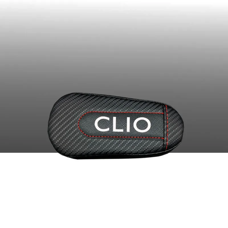 Для Renault Clio, 1 шт., углеродное волокно, кожа, авто подушка для ног, наколенник, Автомобильный Дверной рычаг, накладка на руку, автомобильные аксессуары, защита для транспортного средства - Название цвета: style 1