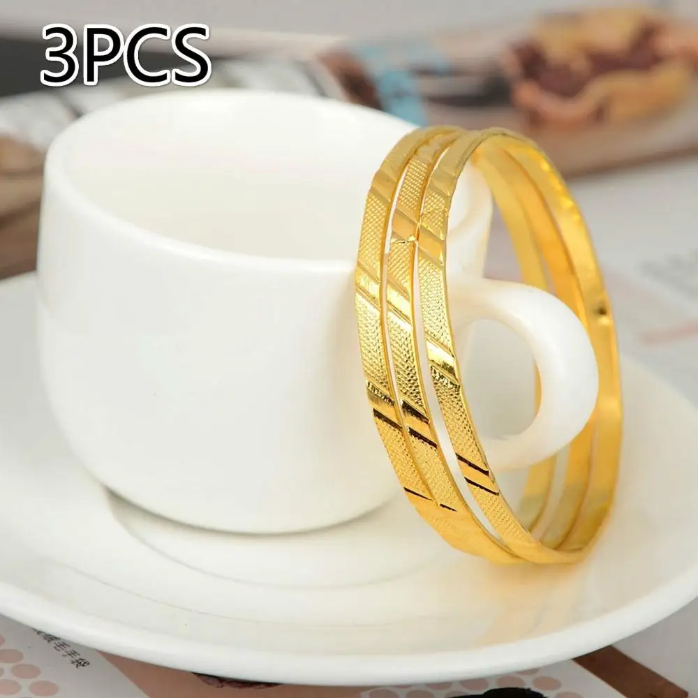 3Pcs/Lot Gold Plated Children Kid Baby Circle Bangle Bracelet Zinc Alloy Jewelry Gifts bangle bracelet