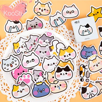 

45PCS/Set kawaii Cute Cats Stickers Meow Kitty Scrapbooking Planner DIY Bullet Journal Stickers Diary Stickers Korean Stationery