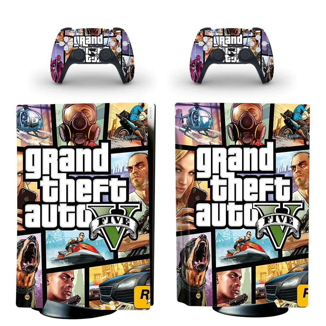 Grand Theft Auto GTA PS5 Standard Disc Skin Sticker Decal Cover for  PlayStation 5 Console and 2 Controllers PS5 Disk Skin Vinyl