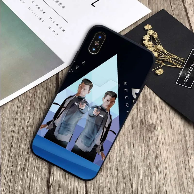 Detroit Be Human RK800 Connor чехол мягкий силиконовый черный ТПУ Телефон чехол для iPhone 6 6plus 7 8 plus 5 5S SE X XR XS Max