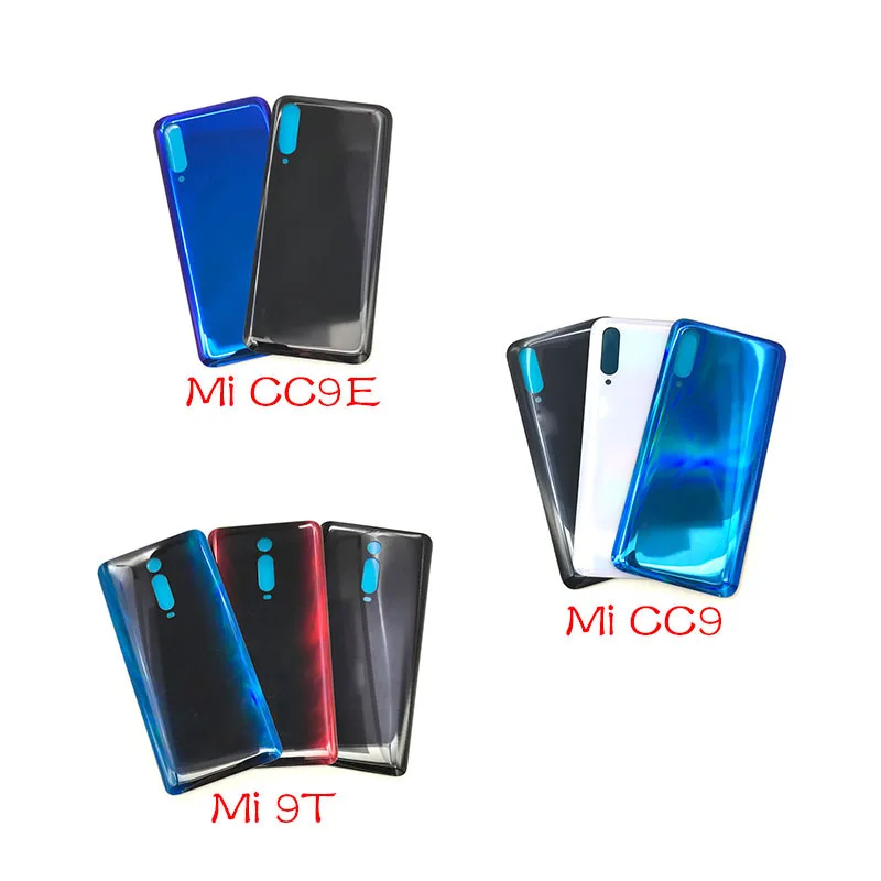 Задняя крышка батарейного отсека задняя корпуса с клеем для Xiaomi Mi 8 9 9T CC9 CC9e /A3