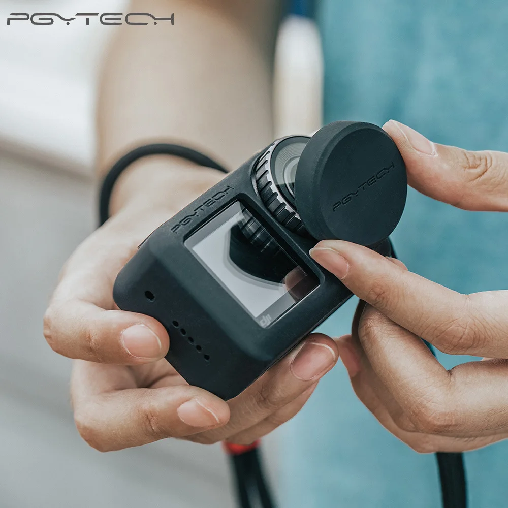 Pgytech DJI Экшн-камера Osmo Action силиконовый чехол защитный чехол с крышкой объектива противоскользящая грязь