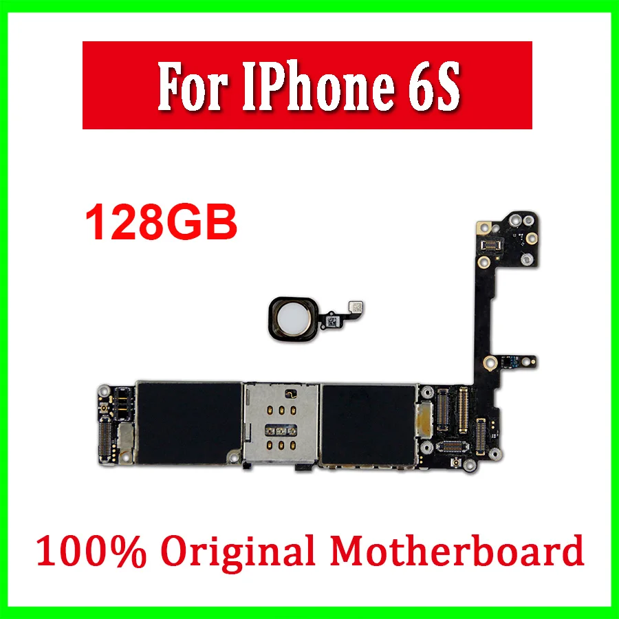 

128gb for iphone 6s Motherboard with Touch ID,Original unlocked for iphone 6s Logic boards with gold Fingerprint With IOS Chips