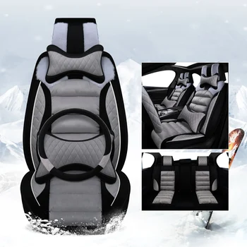 

Universal Winter Plush Car Seat Cover Warm seat Cushion For jeep renegade accessories compass 2018 grand cherokee covers