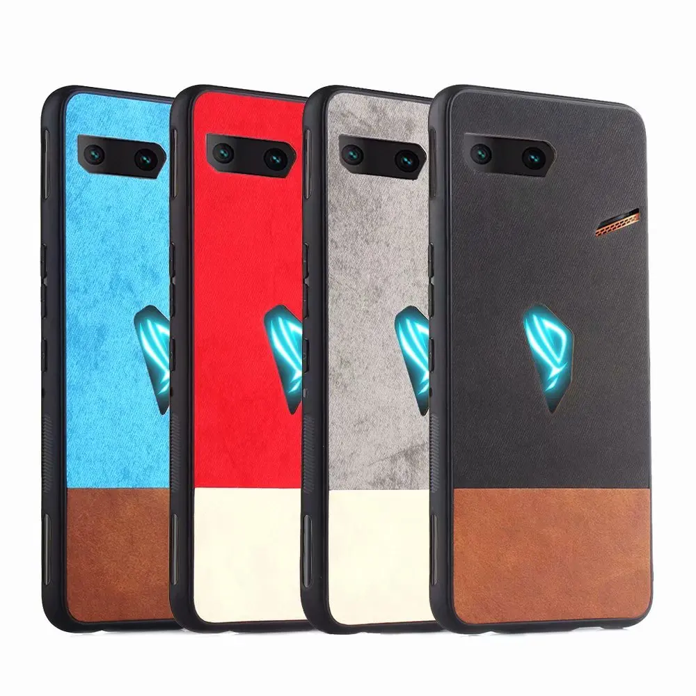 Тканевый кожаный чехол для телефона Asus ROG Phone 2 ZS660KL Splice Case для Asus ROG Phone II