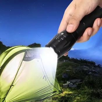 

Multicolor Flashlight RGB+W 4 Color In 1 LED Flashlight Telescopic Zoomable Torch Waterproof For Outdoor Camping Light