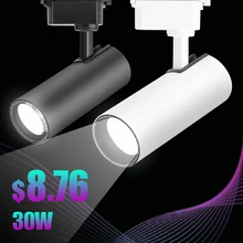 Светодиодный Трековый светильник COB 30 Вт Трек лампы Алюминий потолок железнодорожные пути 220V трек светильник ing Замена прожекторов, альтернатива галогенным лампам для Костюмы магазин