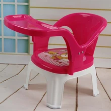 Cadeira de jantar infantil, assento estofado, antiderrapante, infantil, para jardim de infância, com controle remoto, para falar no bebê