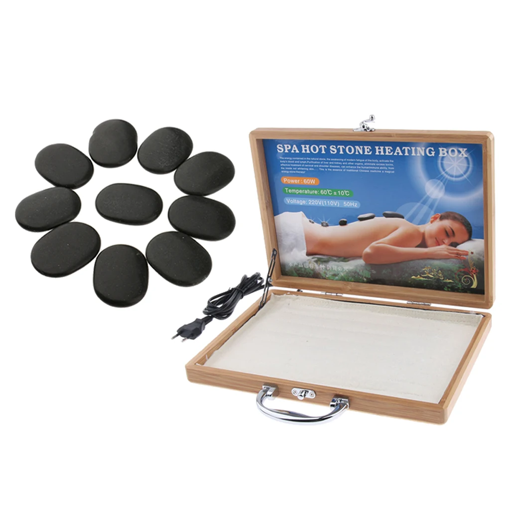 Hot Stone Rock Heating Box Warmer Device Massage Stone Warmer Case Heater Set EU Plug 