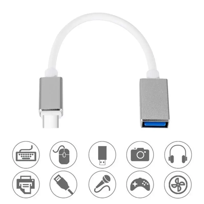 Алюминиевый металлический аудио кабель конвертер Micro/type-C OTG кабель-удлинитель для мобильного телефона USB U диск конвертер OTG Кабель-адаптер