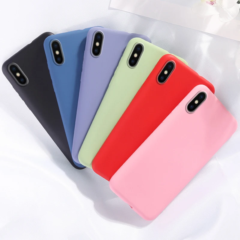 Силиконовый чехол для iphone xr x xs max 6 6s 7 8 plus 5 se мягкий ТПУ бампер iPhone 11 Pro Max|Бамперы| |