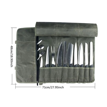 

Portable Kitchen Cooking Chef Knife Bag Roll Bag Carry Case Bag Kitchen Cooking GXMA