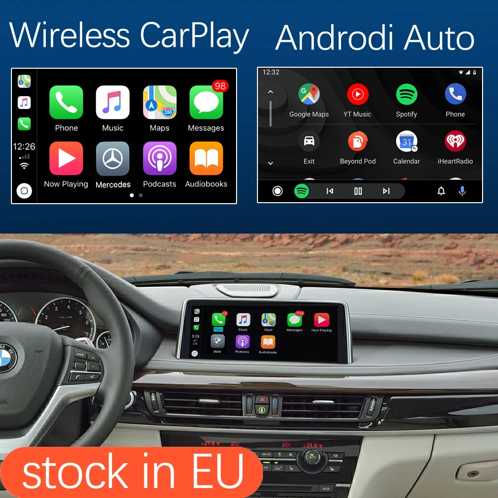 Беспроводной автомобильный интерфейс Apple CarPlay Android для BMW X5 F15 X6 F16 2014 2016 X1 F48 2017 с