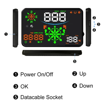 

Car Digital Navigation GPS Universal HUD Heads Up Display Car Projection Intelligent Speed Measurement Accessories