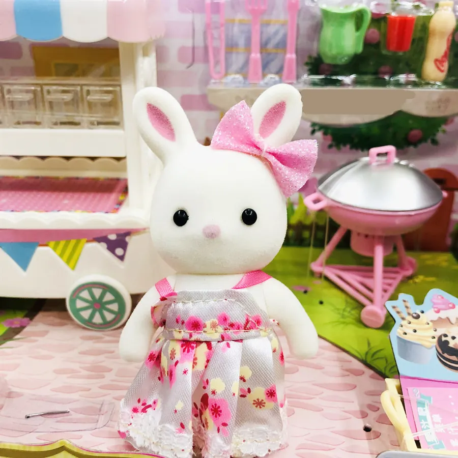 

new cute toys Lovely Pet shop animal Chocolate Rabbit Walnut squirrel Ice cream pet action figure littlest doll gift girl toy