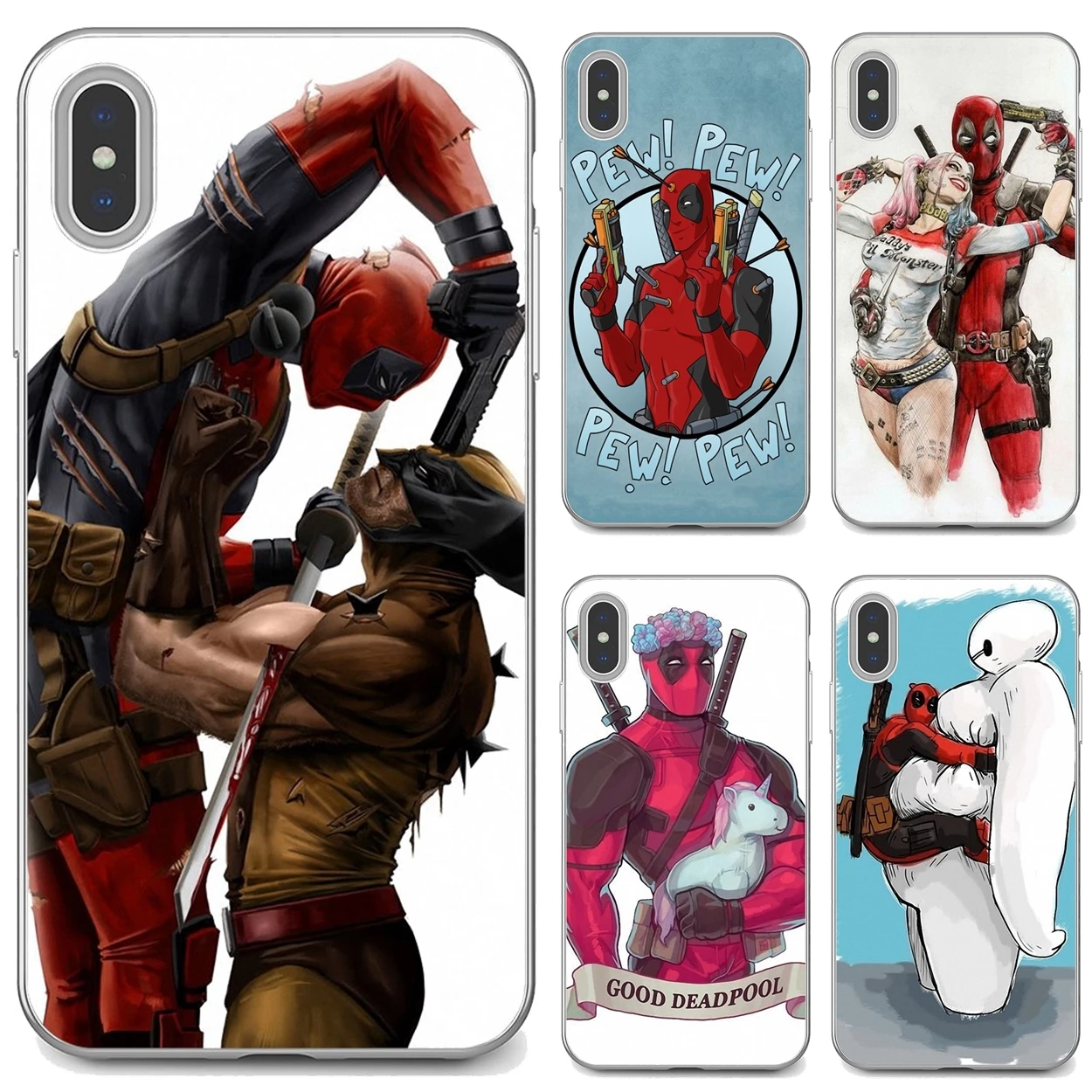 Юмористический супергерой-дэдпул для Apple iPhone 10 11 12 Pro Mini 4S SE 5C 6 6S 7 8 X XR XS Plus Max 2020