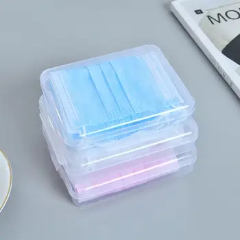 

Mask Case Storage Transparent Organiser Mask Box Case For Office Dustproof Storage Portable Mask Container Organizer