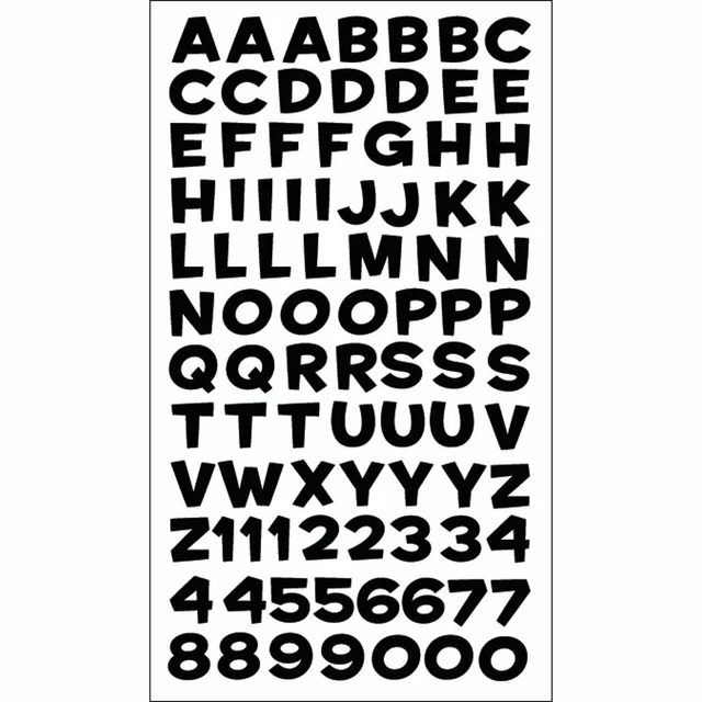 1/2 Sticko Black Abc Alphabet Letter Stickers Planner Teacher Scrapbook  Car Sticker - Car Stickers - AliExpress