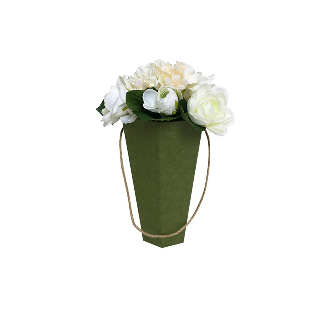6 шт./партия, 6 цветов на выбор шестиугольная ручка flosristflower box, мороженое цветок баррель Свадебная вечеринка украшения сувениры бумажная коробка