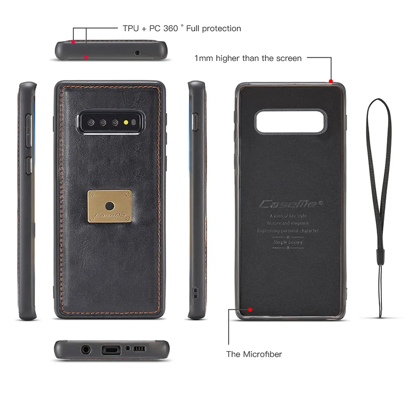 Для samsung Galaxy S10 Plus кошелек кобура S10 Магнитный многофункциональный чехол для samsung S10E бизнес Ретро Флип съемный чехол