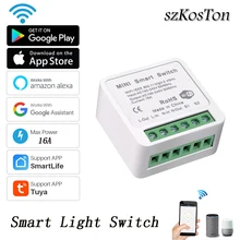 

Mini 16A Mini Smart Wifi DIY Switch Smart Home Automation Module Works with Alexa Google Home Smart Life Remote Voice Control
