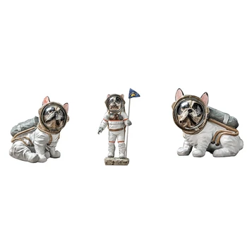 

Modern Aerospace Dog Astronaut Figurine Statue Home Decor Day Gift
