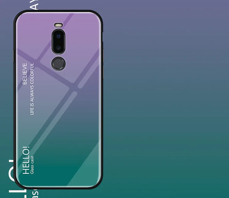 Роскошный градиентный чехол из закаленного стекла для Meizu Note 8 Note 6 Note 5X8 16 16th Plus 16X защитный чехол для Meizu