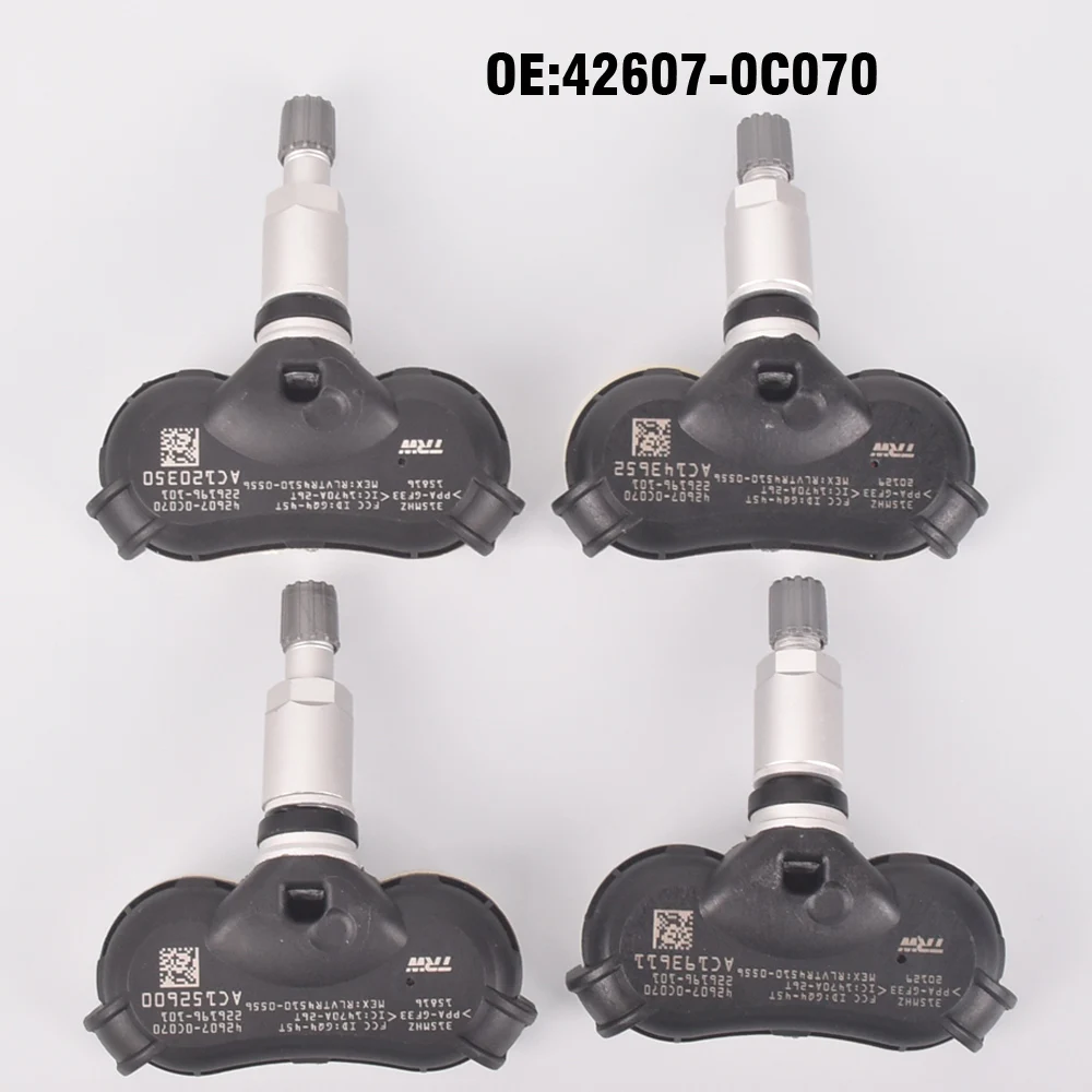 Car Tire Pressure Monitor Sensor Tpms 4Pcs 42607-0C070 For Toyota Sequoia 2008+ Sienna 2007+ Tundra 2006+