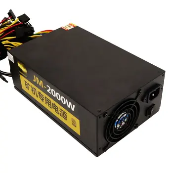 

High Reliability Metal Shell 2000W ATX Gold Mining Power Supply Mining Case SATA IDE 8 GPU for ETH BTC Ethereum