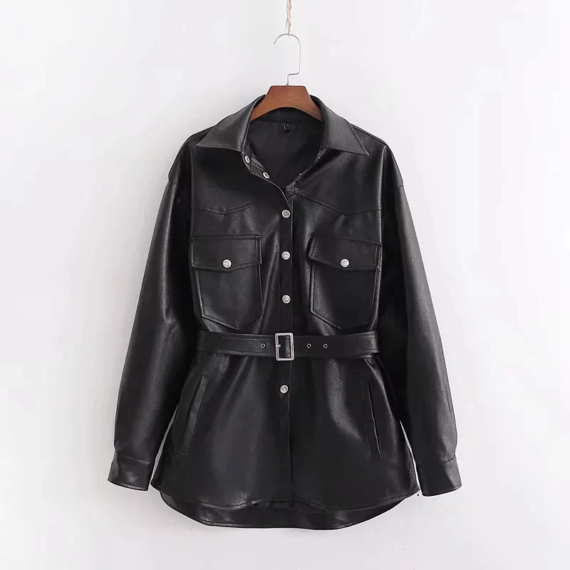 Зимняя Черная байкерская куртка из искусственной кожи, женские пояса, куртка из искусственной кожи, Женская мотоциклетная куртка в стиле панк, большие размеры, женская меховая куртка