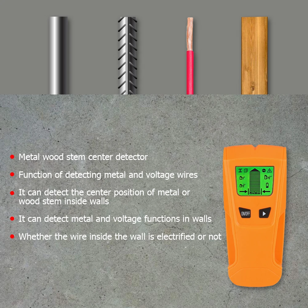 [Multi Scanner Stud Finder] Stud Wall Sensor Finder Center Finding with Live AC Wire Wood Scanner Warning Detection